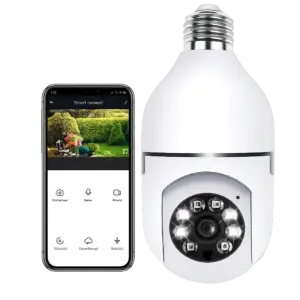 Bulb System 360 Degree Panorama WiFi IP Camera - V380 PRO
