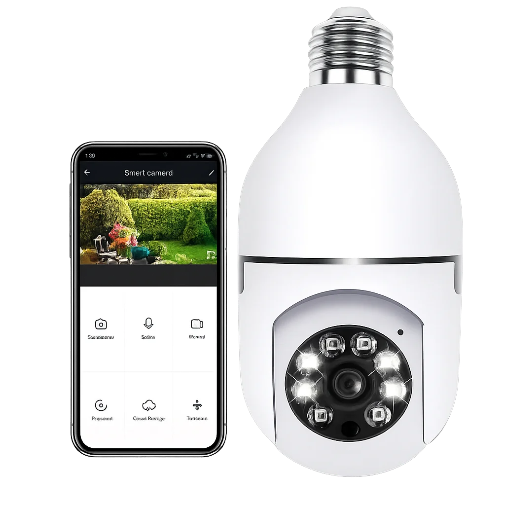 Bulb System 360 Degree Panorama WiFi IP Camera - V380 PRO