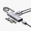 UGREEN CM512 (60515) Type-C Male to Dual USB 3.0, Type-C (PD), HDMI, MicroSD, TF & LAN Female Gray Multi-Interface HUB - Image 4