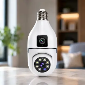 Double Lens PTZ Bulb System 360 Degree IP Camera