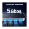 UGREEN CM662 (15705) Dual USB Male to Tri USB 3.0 & Type-C Female Gray Sharing Switch - Image 4