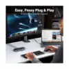 UGREEN CM662 (15705) Dual USB Male to Tri USB 3.0 & Type-C Female Gray Sharing Switch - Image 6