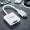 Yuanxin YHV-011 HDMI Male to VGA Female White Converter