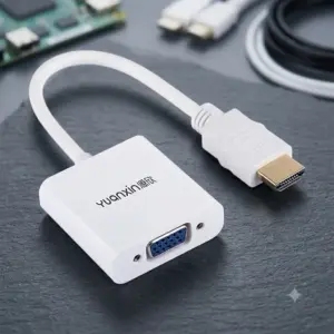 Yuanxin YHV-011 HDMI Male to VGA Female White Converter