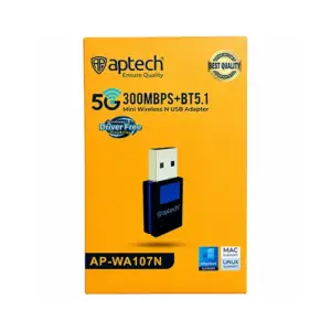 Aptech Nano WiFi + Bluetooth 5.1 Dongle AP-WA107N